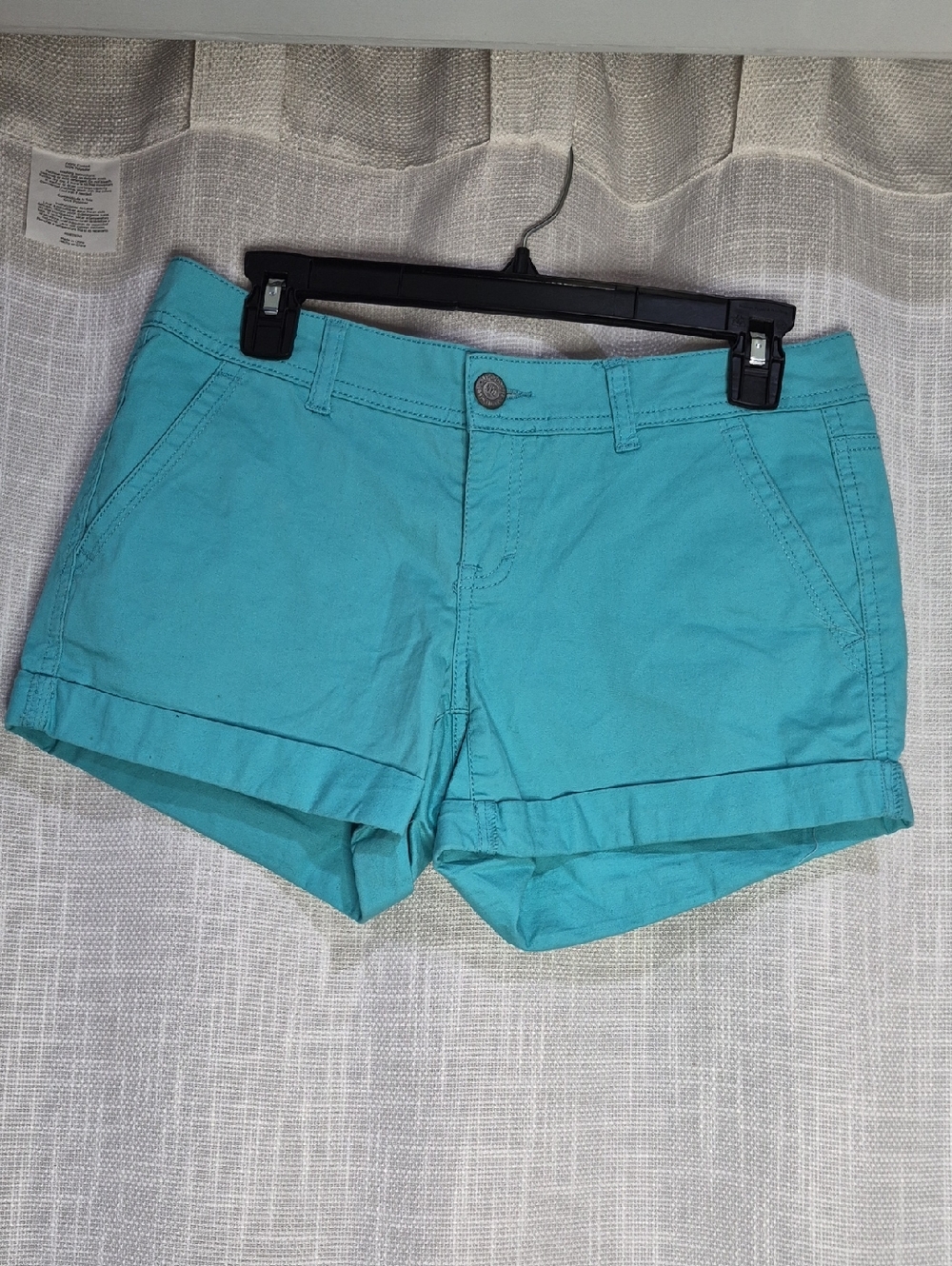 Aeropostale Turquoise Midi Twill Shorts